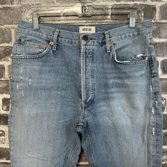 Agolde Riley High Rise Straight Crop jeans in Endeavor - Picture 3 of 9